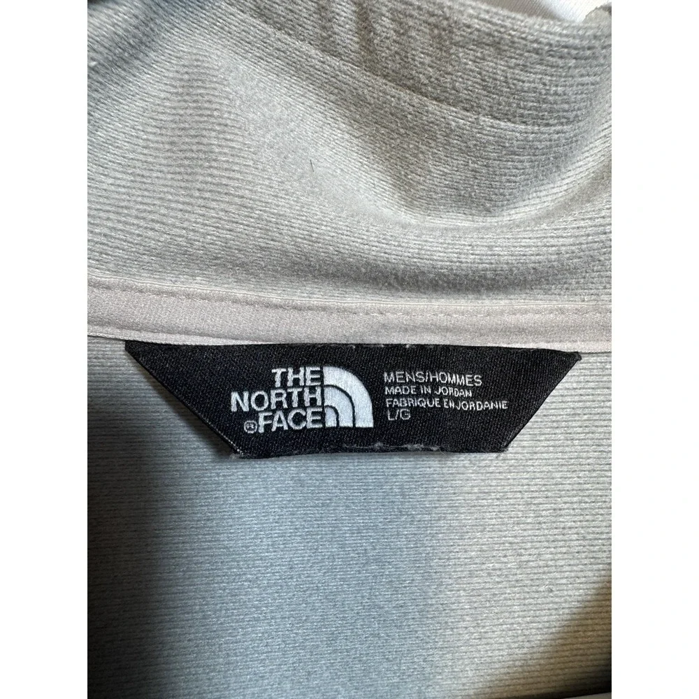 The North Face Mens Tech 1/4 Zip Pullover Gray Fleece Jacket NF0A3LHB L